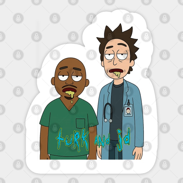 Multiverse Mix: Turk and JD Sticker by Tv Moments